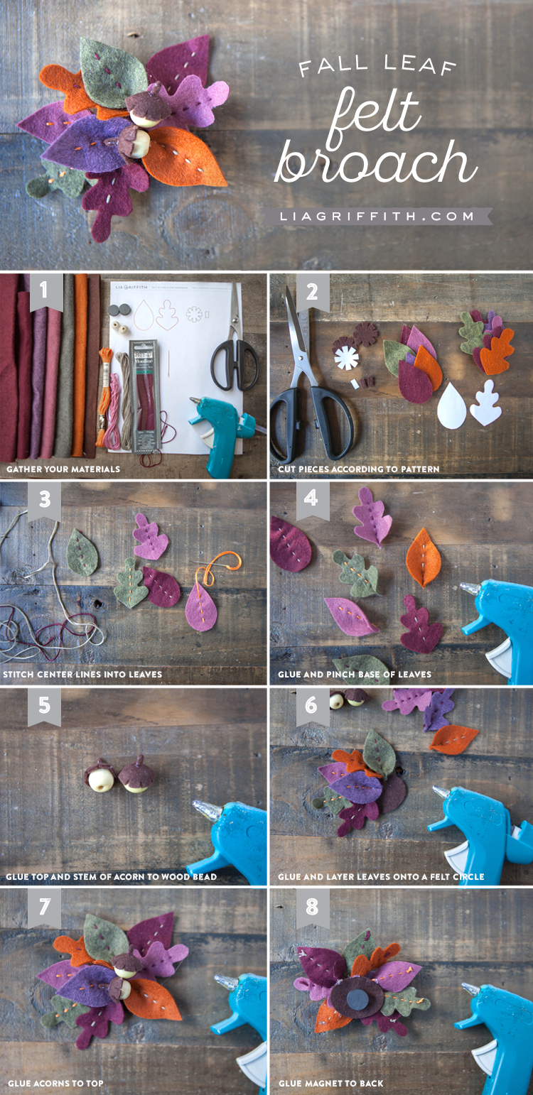 Fall Felt Brooch - Lia Griffith