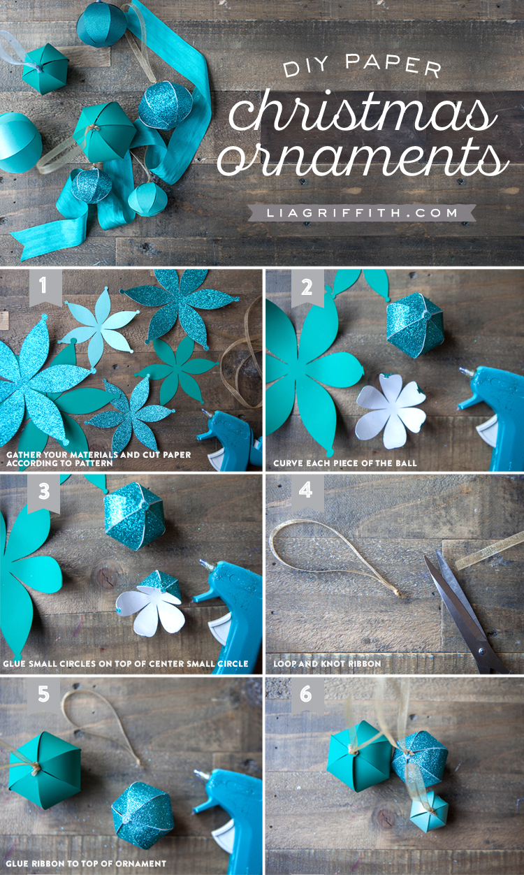  DIY  Paper  Christmas  Ornaments  Lia Griffith