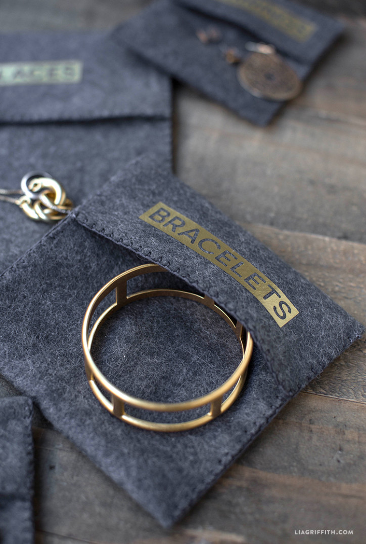 DIY Felt Jewelry Pouches Lia Griffith