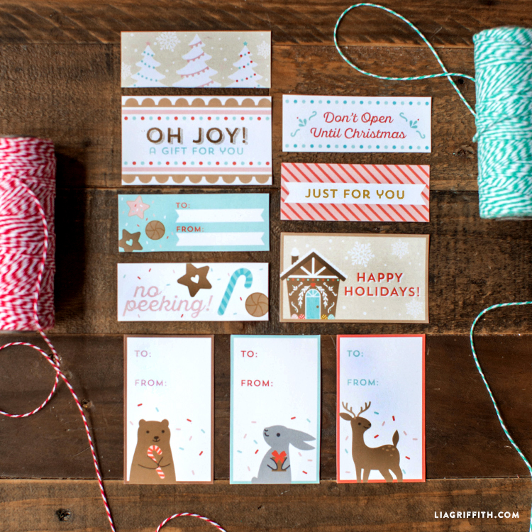 printable gingerbread house gift labels lia griffith gift labels