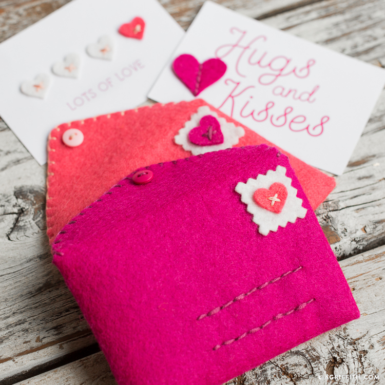 Hand Stitched Felt Envelopes Lia Griffith