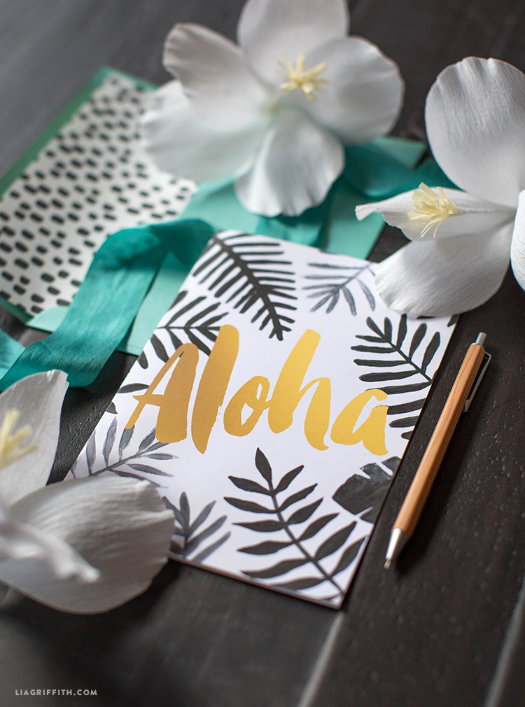 White Bed Liner >> Aloha Greeting Cards - Lia Griffith White Bed Liner >> Aloha Greeting Cards - Lia Griffith