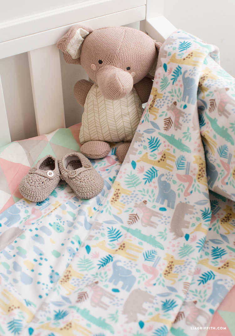 Minky Safari Baby Blanket Lia Griffith