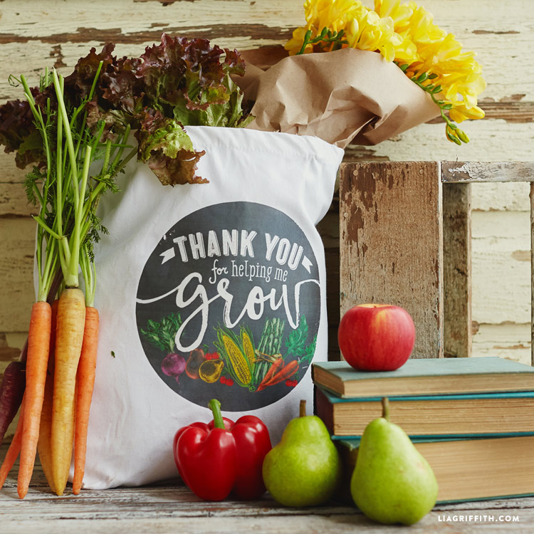 Download Teacher Appreciation Iron-On Tote Bag Gift - Lia Griffith