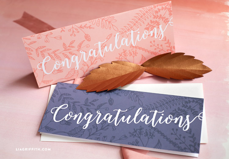 Elegant Money Holder Congratulations Card - Lia Griffith