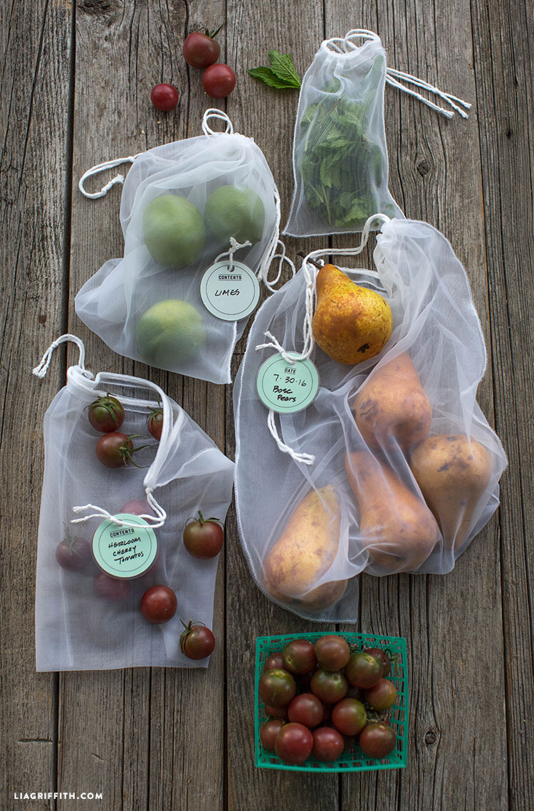 natural home reusable veggie bags