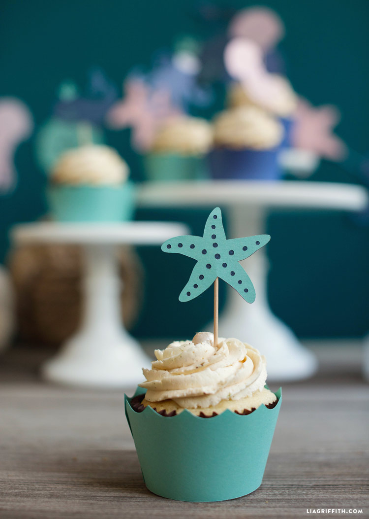 Under The Sea Cupcake Toppers And Garland Lia Griffith
