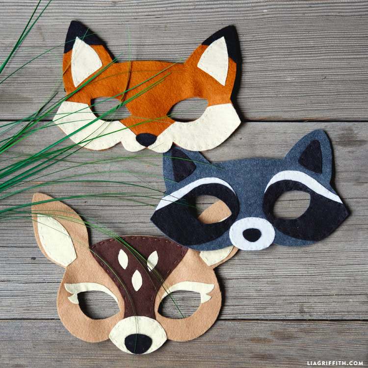 Felt Woodland Animal Masks Lia Griffith