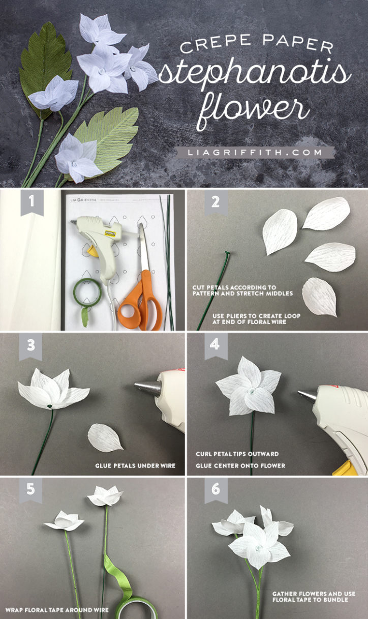 crepe paper stephanotis flower lia griffith flower using crepe paper