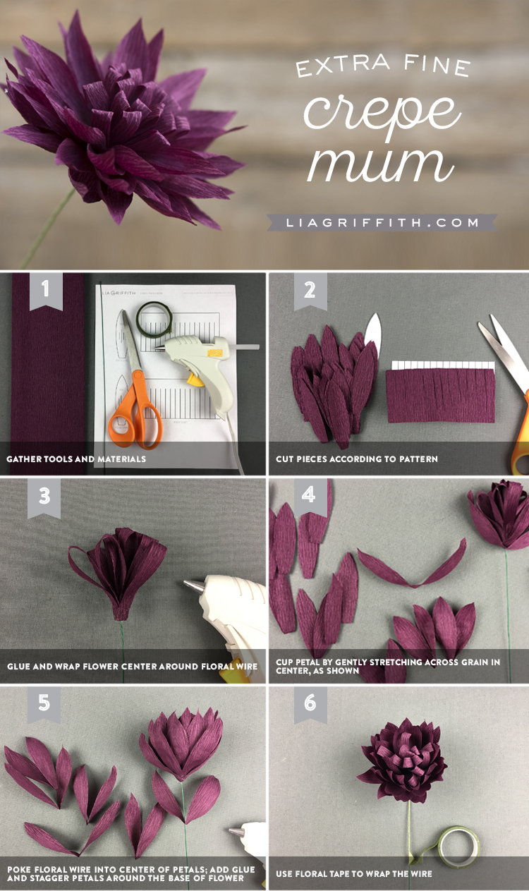 Crepe Paper Mums Tutorial