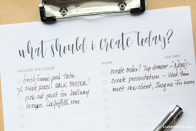 printable clipboard template