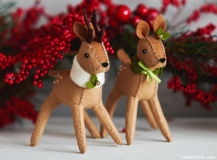 diy felt reindeer template sewing tutorial felt crafts