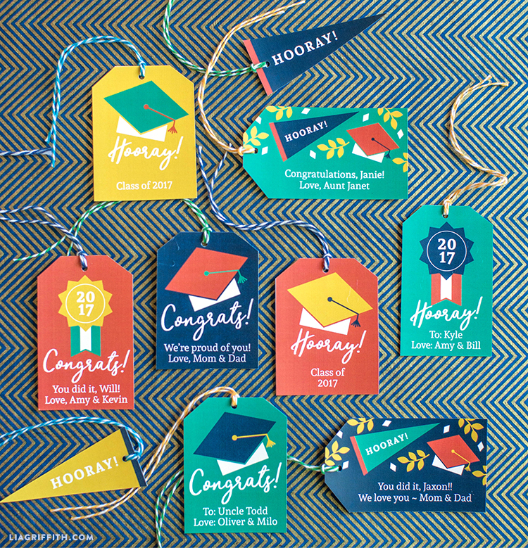 printable graduation gift wrap tags