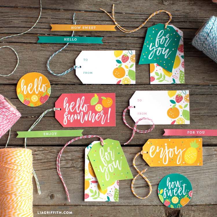 printable summer gift tags