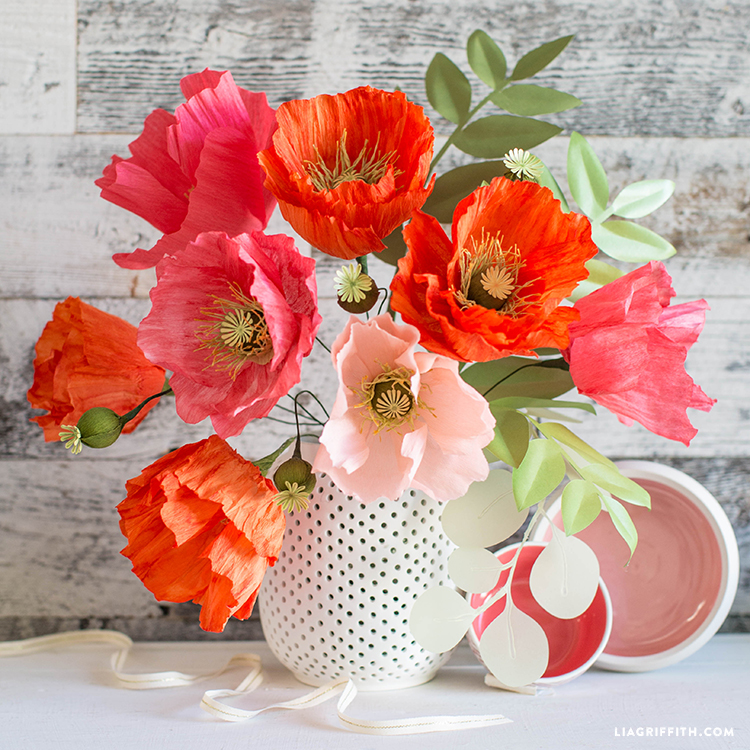 extra fine flora collection 19 inch lia griffith poppy paper flower