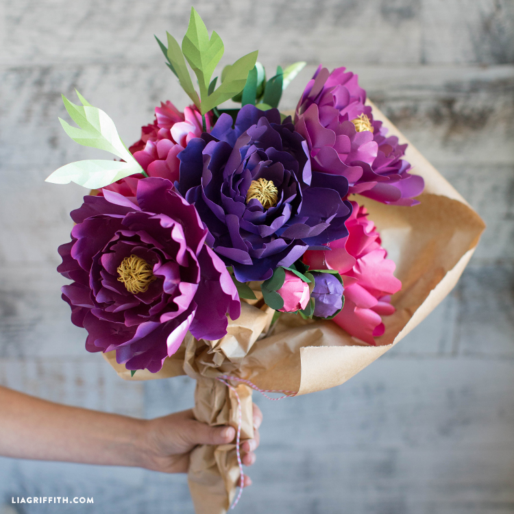 frosted paper peonies craft school video tutorial lia griffith paper flower peonies