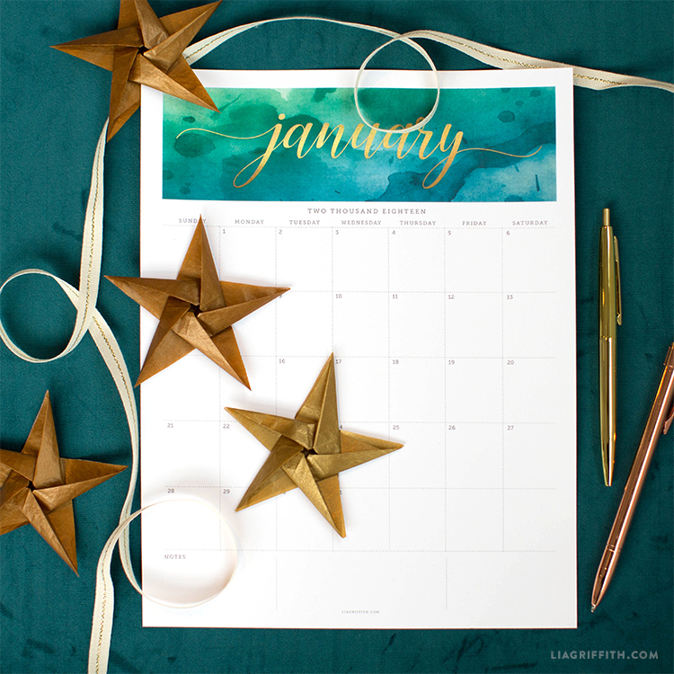 free january calender