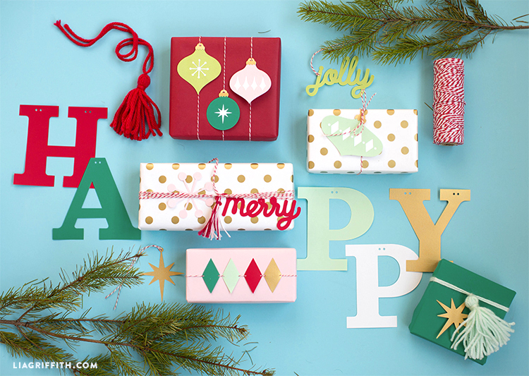 retro holiday gift toppers lia griffith retro holiday
