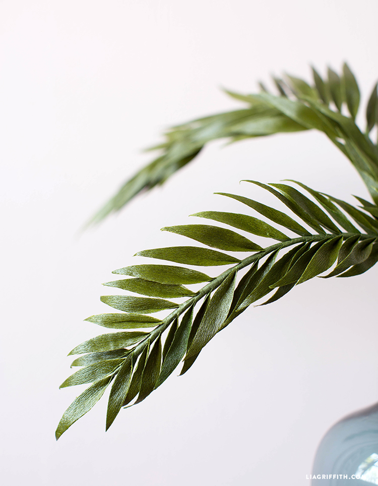 create your own crazy real crepe paper palm fronds