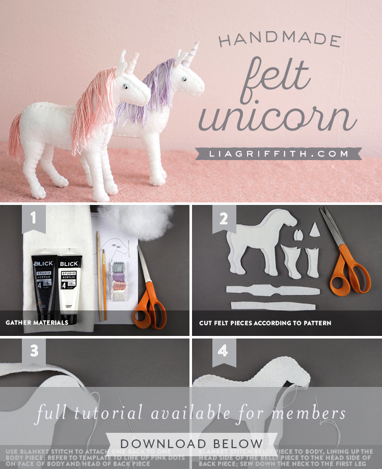 Sew a Felt Unicorn Includes Book Full of Unicorn Projects! Magical Makes