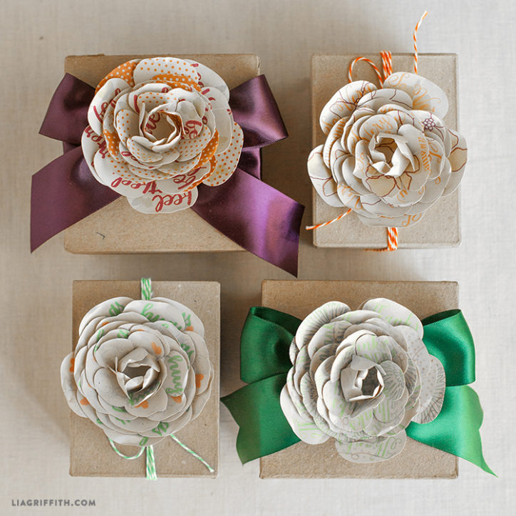 Simple Paper Flowers Stamped With Sweet Sentiments