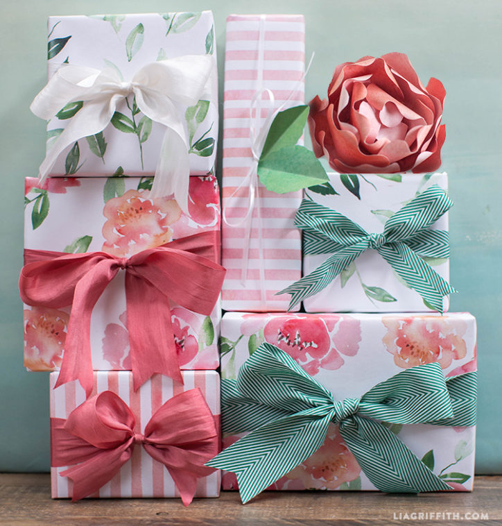 Floral Watercolor Gift Wrap