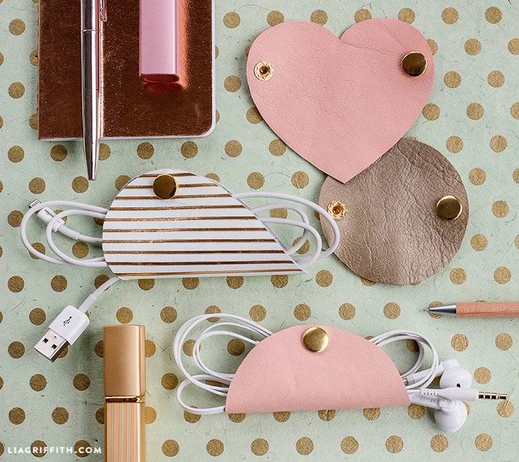 DIY Leather Cord Organizers