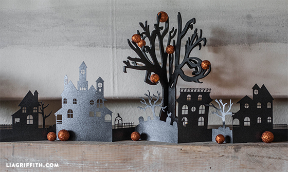 Paper haunted village for Halloween