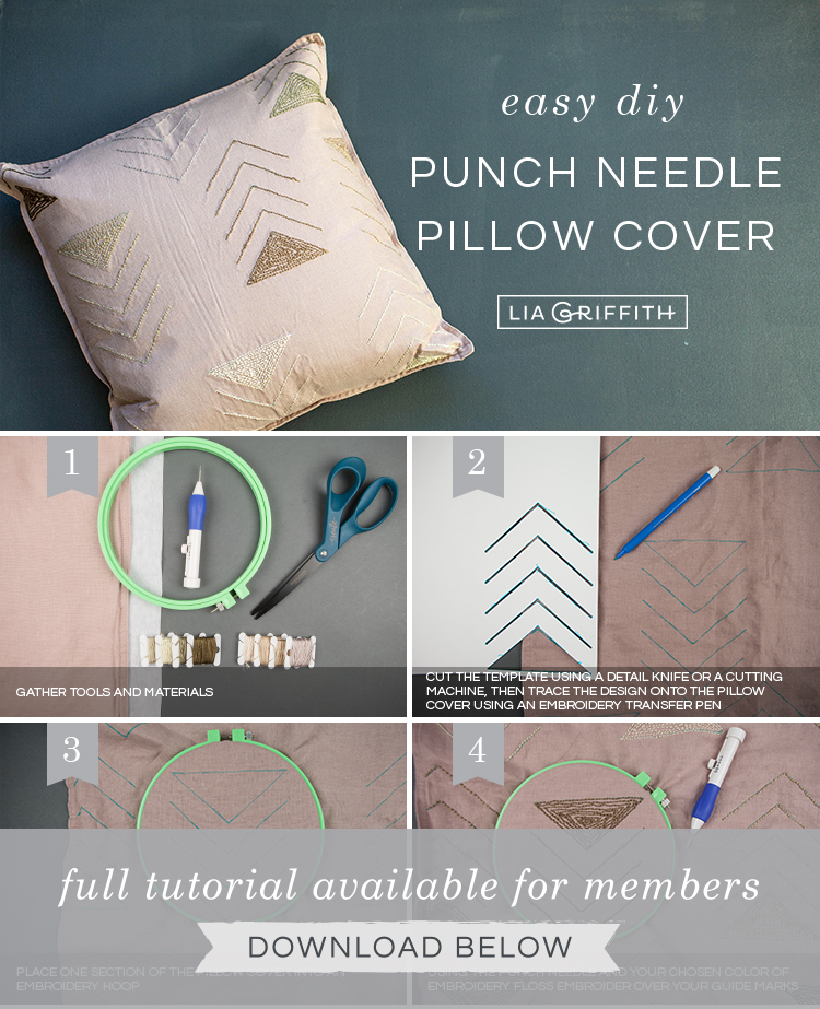 How toward Produce a Punch Needle Pillow Include - Lia Griffith picture regarding Free Printable Punch Needle Patterns identify How towards Crank out a Punch Needle Pillow Go over - Lia Griffith