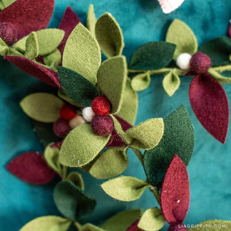 felt greenery garland