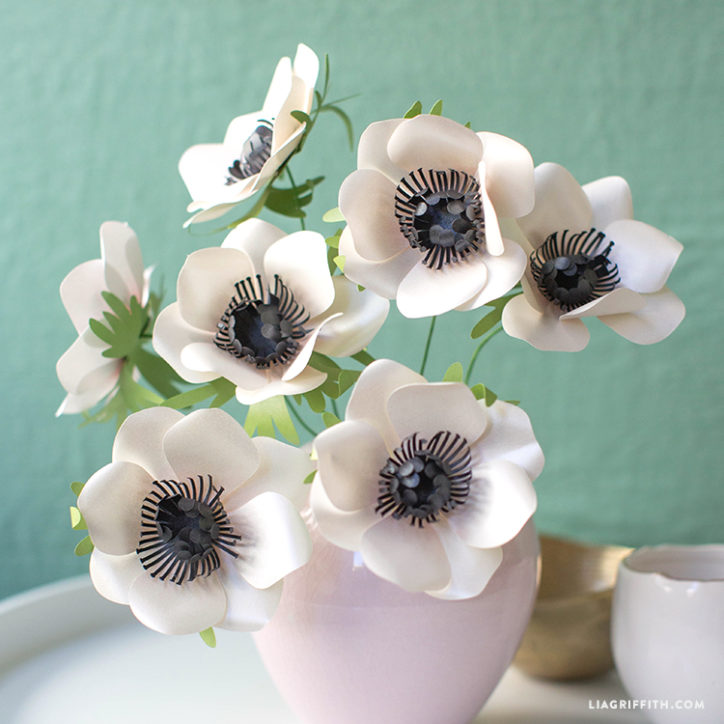frosted paper anemones