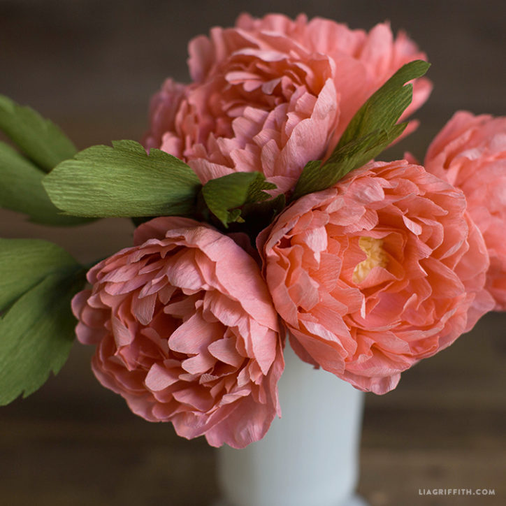 crepe paper peonies