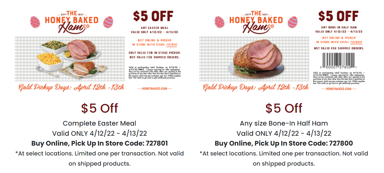2022 HoneyBaked Ham Easter Coupons The Bear Of Real Estate