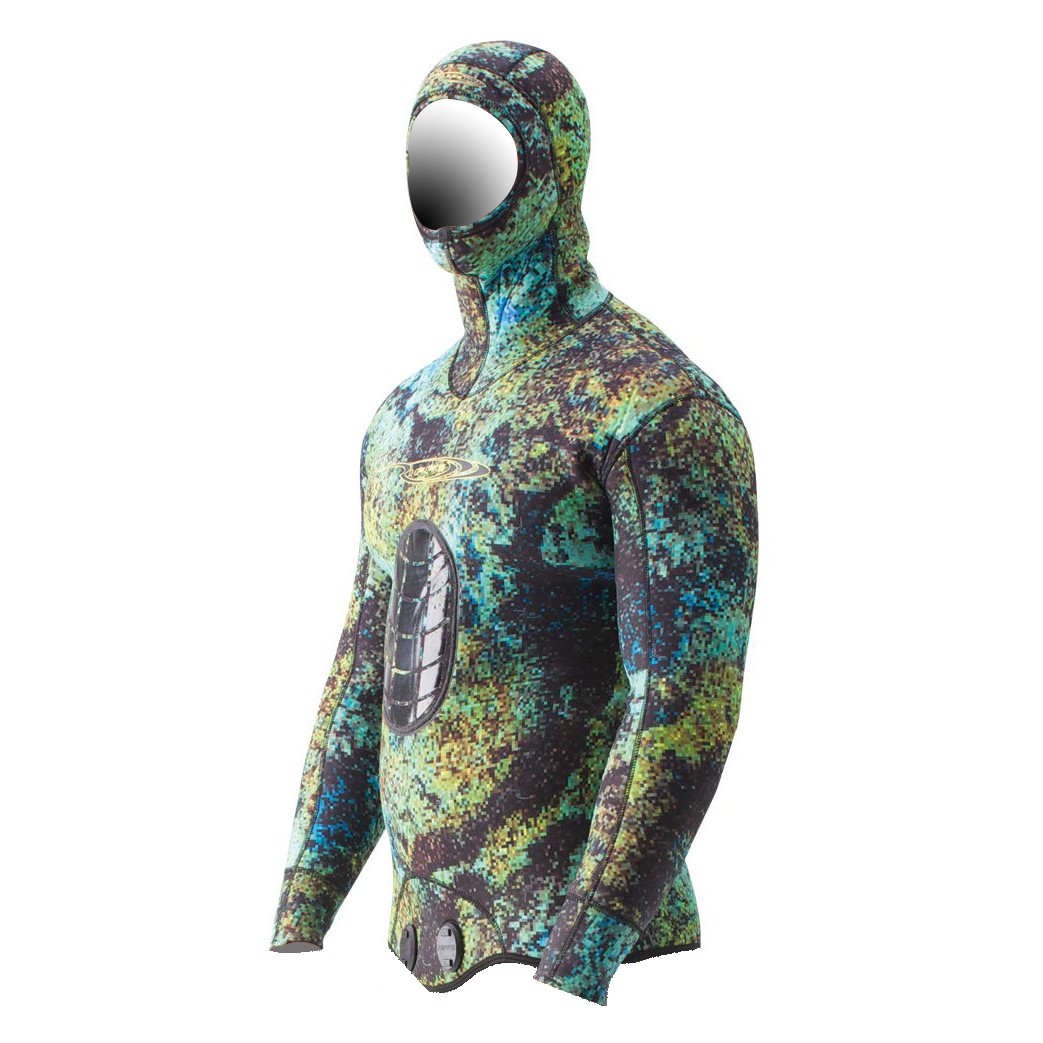 Riffe DigiTek Camo Wetsuit 3.5mm Hooded Top