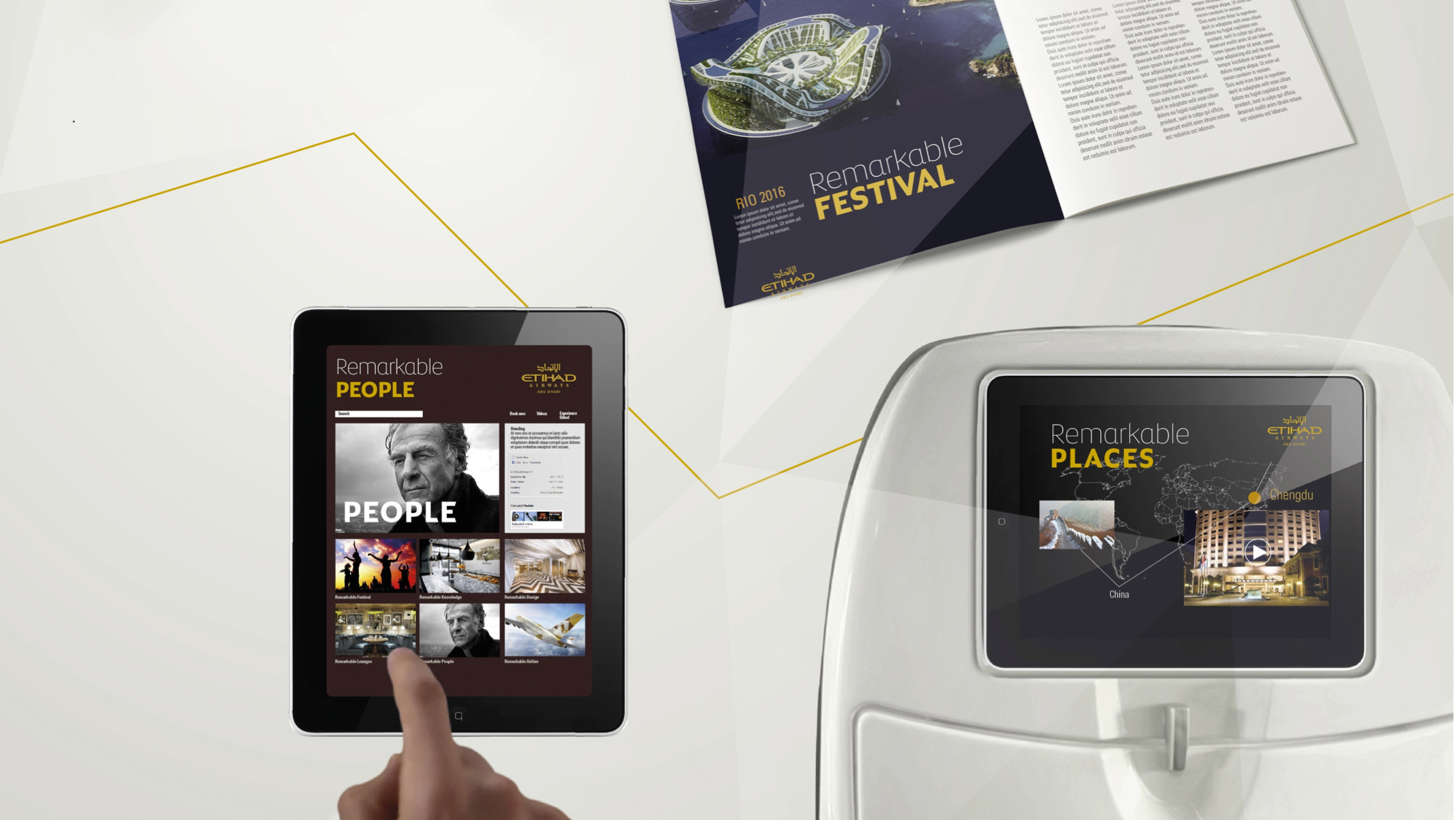 Etihad Airways Digital Displays