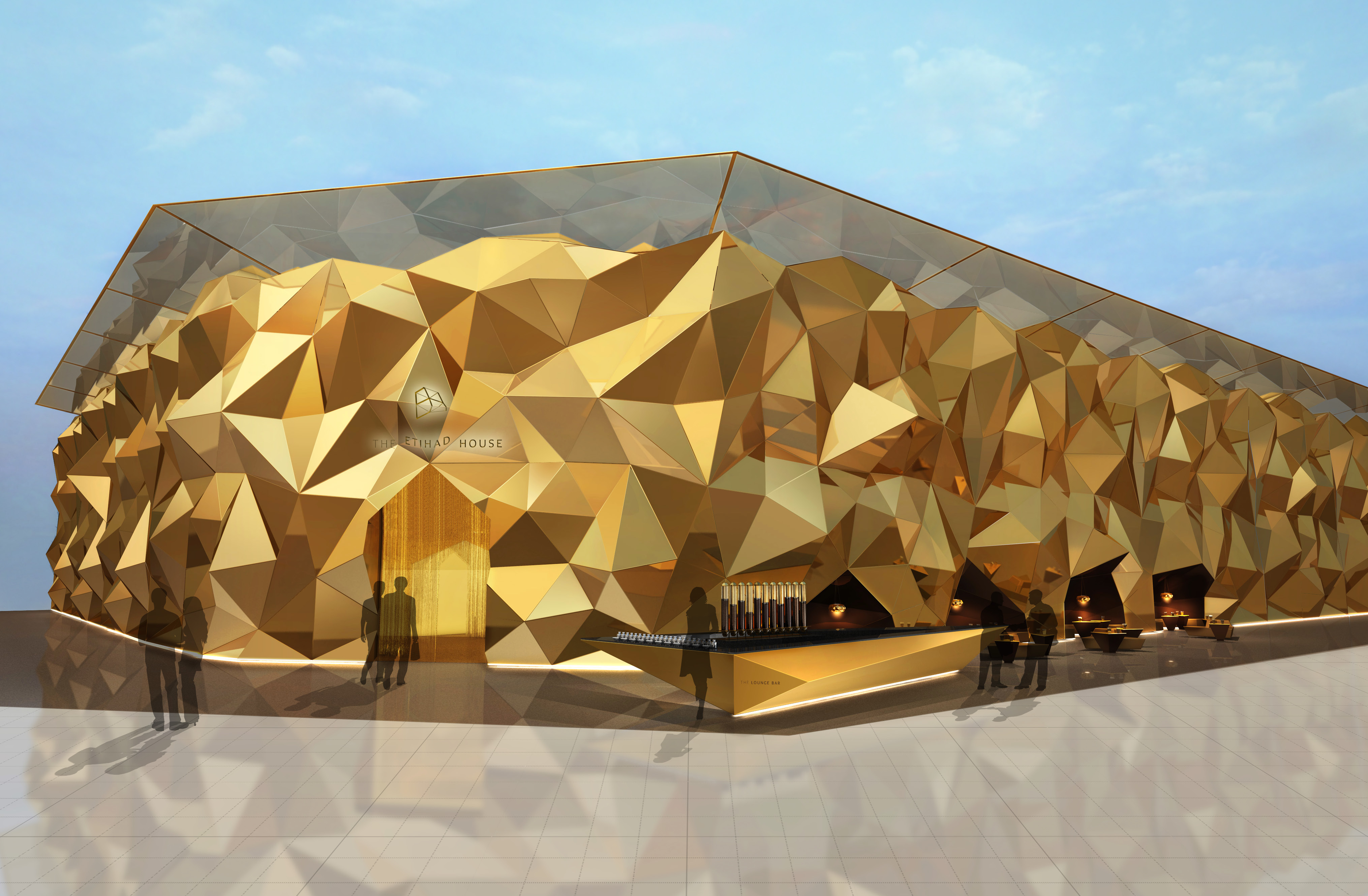 Etihad Airways Lounge Rendering