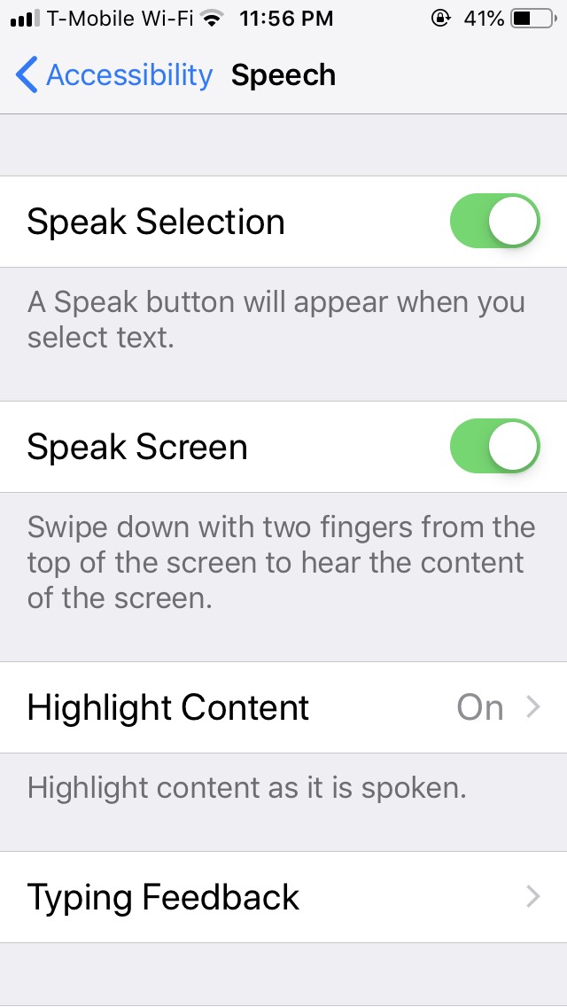 Reading with iOS VoiceOver and Speak Screen Loraine Kanervisto