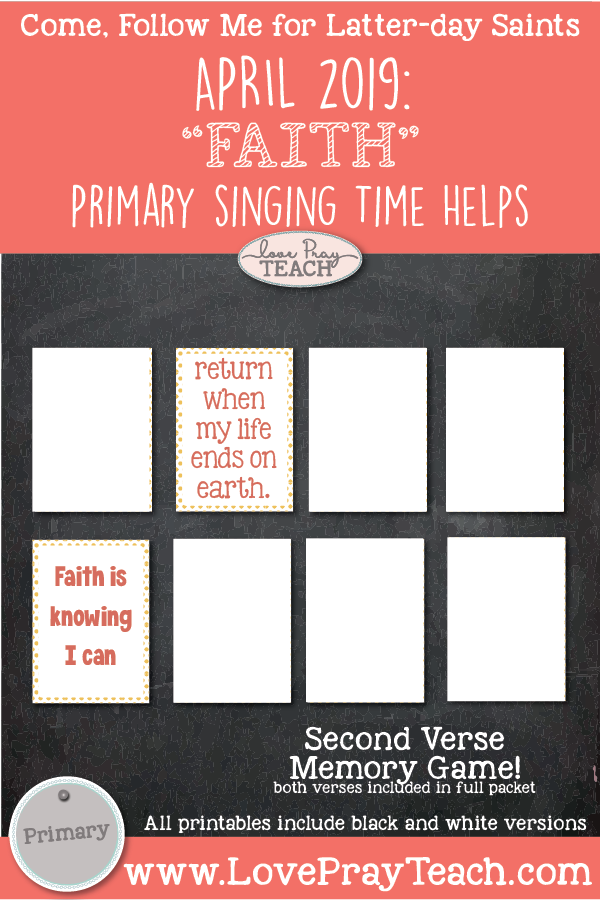 Come, Follow Me for Primary-2019 April Singing Time: “Faith” CSB, 96-97