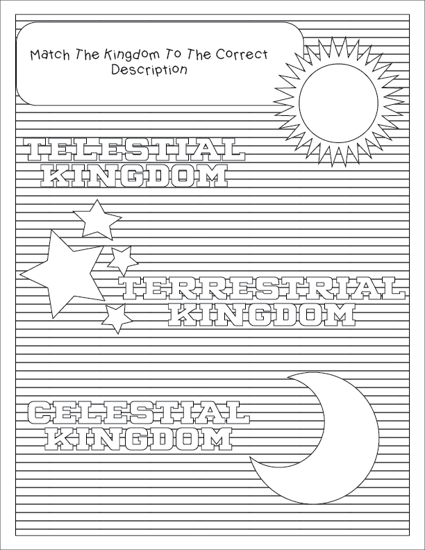 Individual Lesson helps for Primary 5 Lesson 23: The Prophet Receives a vision of the Three Degrees of Glory