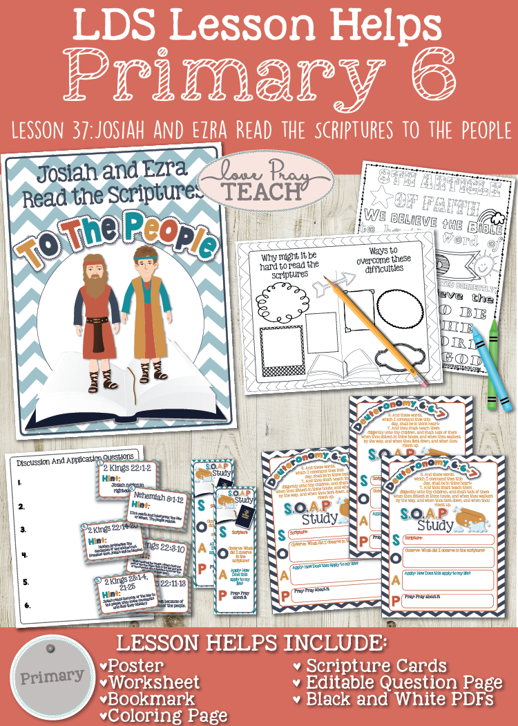 Primary 6 Lesson 37: Josiah and Ezra Read the Scriptures to the People