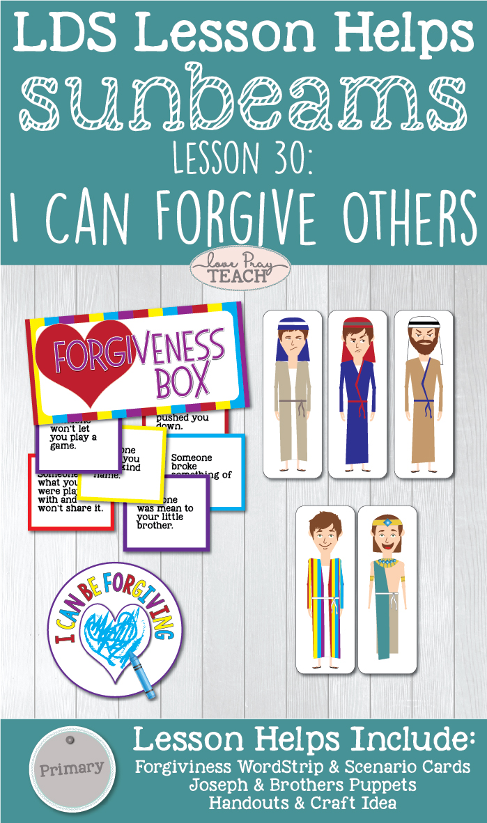 Primary 1 Sunbeams Lesson 30: "I Can Forgive Others" - Love Pray Teach