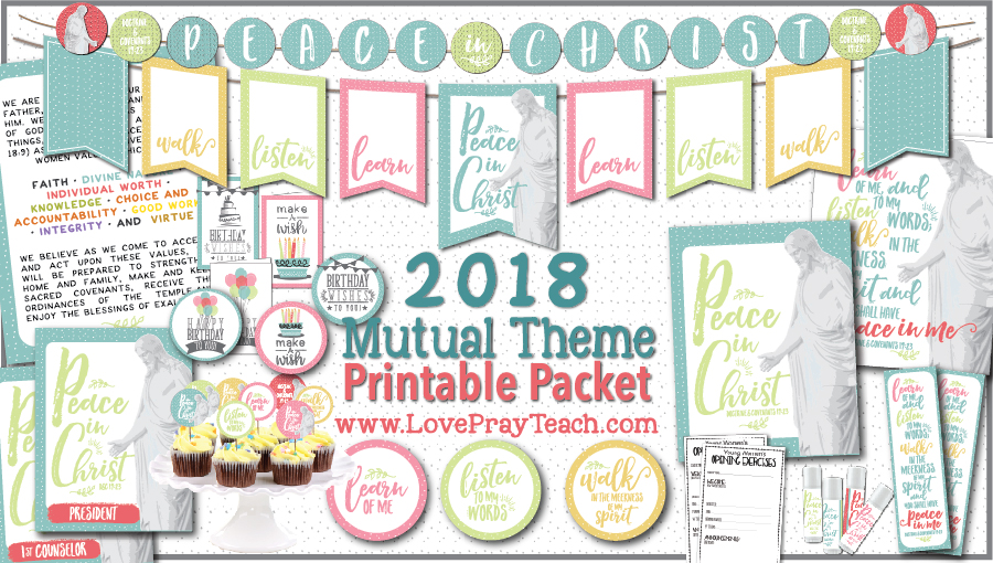 2018 Mutual Theme Printable Packet for Young Women 