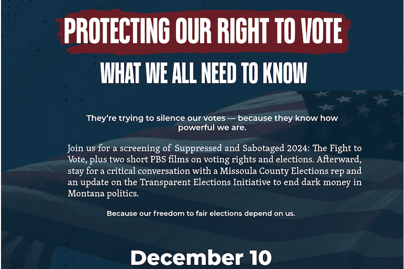 Film Screening & Discussion: Protecting Our Right to Vote: What We All Need to Know