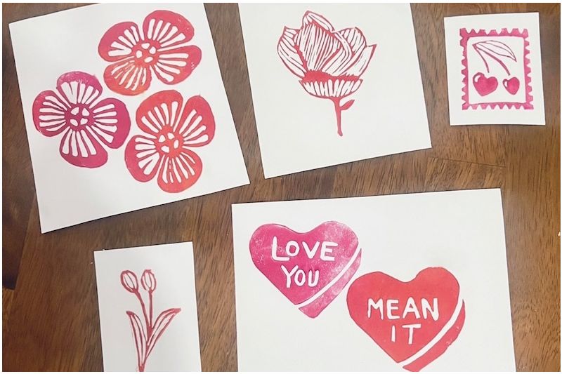 Hand-Printed Valentines Workshop