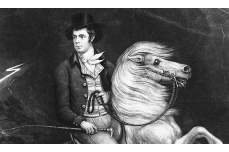 Robert Burns on horseback