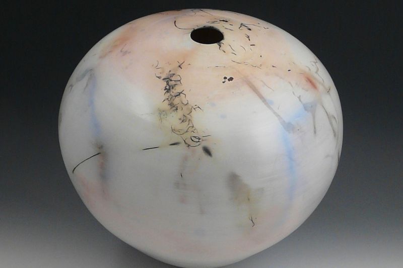 Flow   Blue Orb by Signature Artist Marcia Selsor