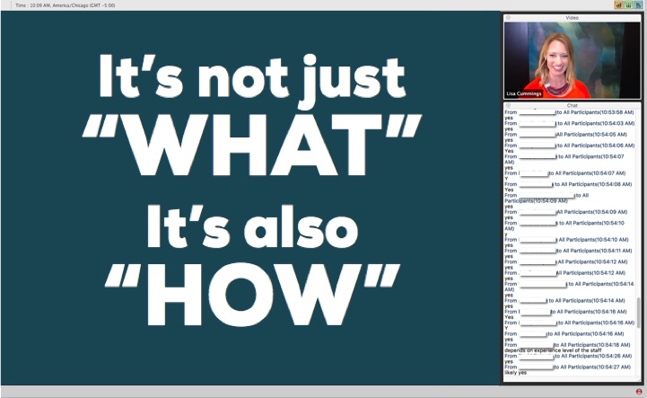 example of a Web Ex Training - strengthsfinder virtual webinar speech class hosted by lisa cummings