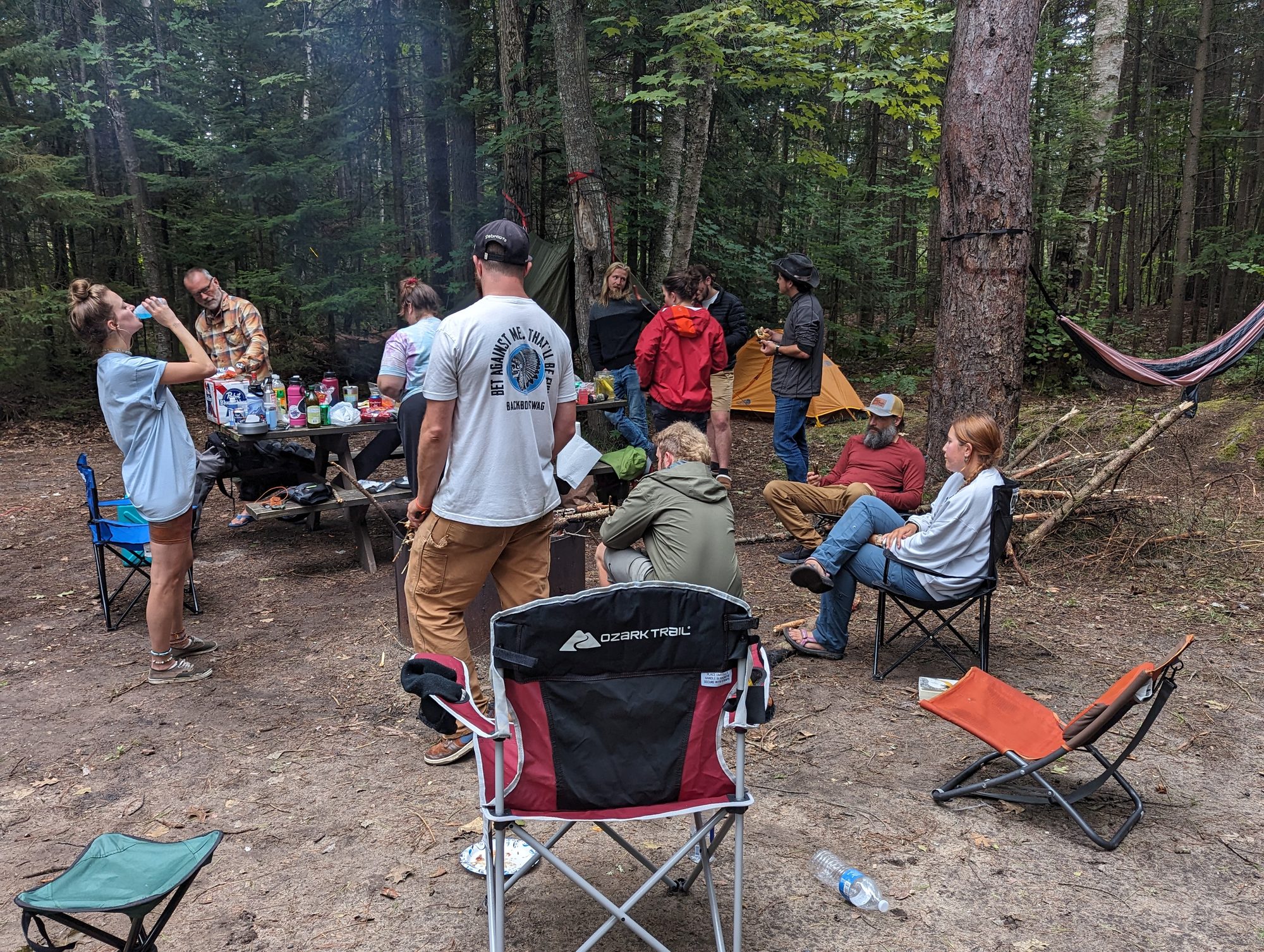 The Great Turtle Kayak Tours crew at camp on the year-end team trip