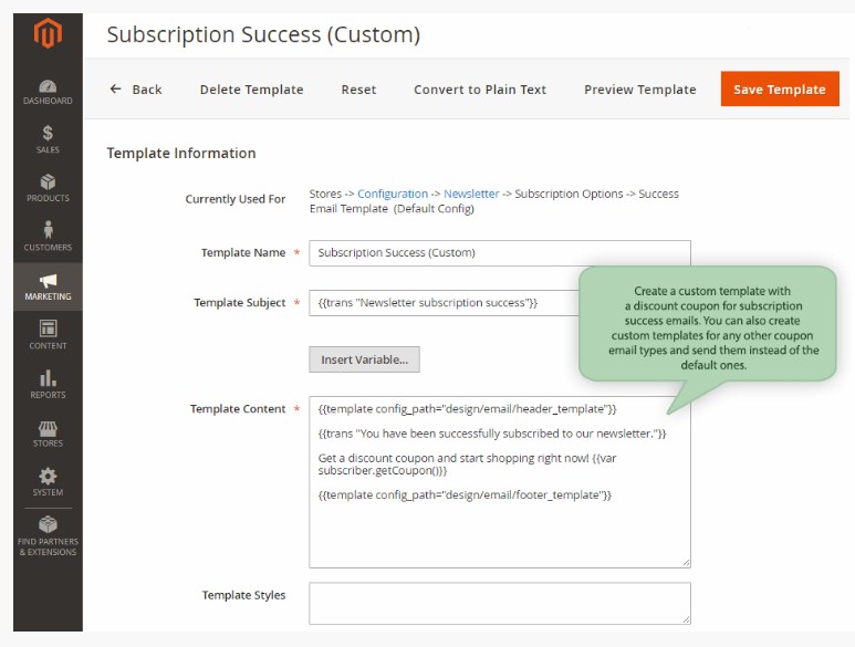 magento special occasion coupons