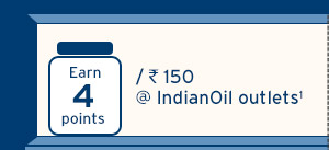 Earn 4 points IndianOil outlets